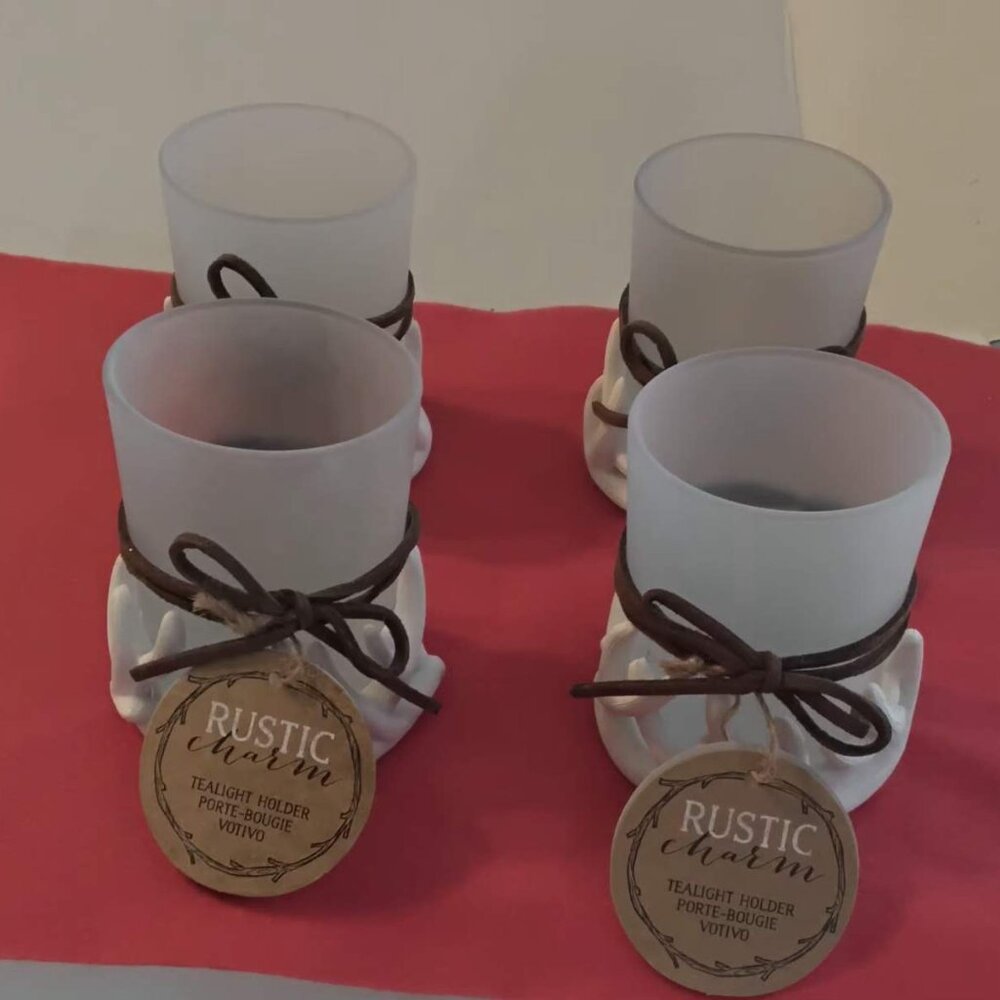 Kate Aspen Rustic Charm Votive Antler Candle Holders - Picture 6 of 6